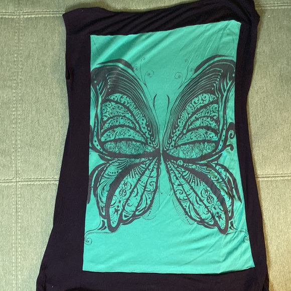 Forever 21 vintage Butterfly card tunic - Picture 4 of 6